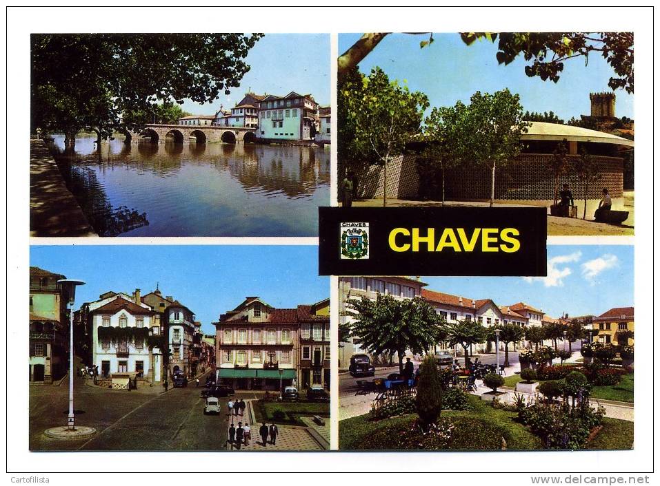 CHAVES - Postal Com 4 Aspectos - Vila Real