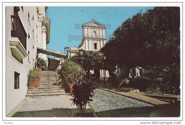 PUERTO RICO-SAN JUAN CATHEDRAL-EL CONVENTO HOTEL-1971 Vintage Postcard - Puerto Rico