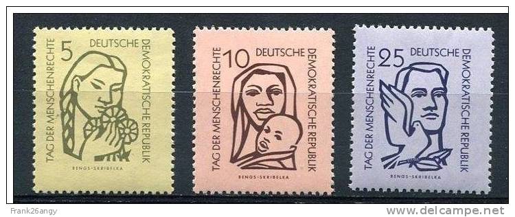 DDR - 1956 - Human Rights  Mi. 548/50 Serie Cpl. 3v. Nuovi** Gomma Integra - Ungebraucht