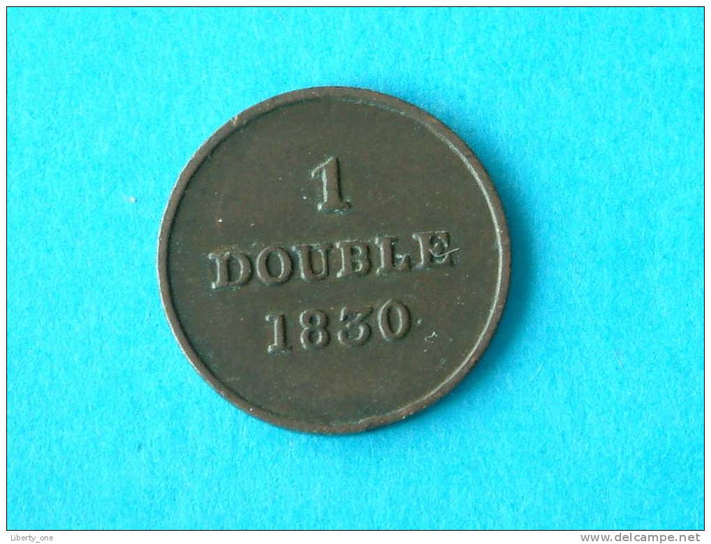 1830 - 1 DOUBLE / KM 1 ( For Grade, Please See Photo ) ! - Guernsey