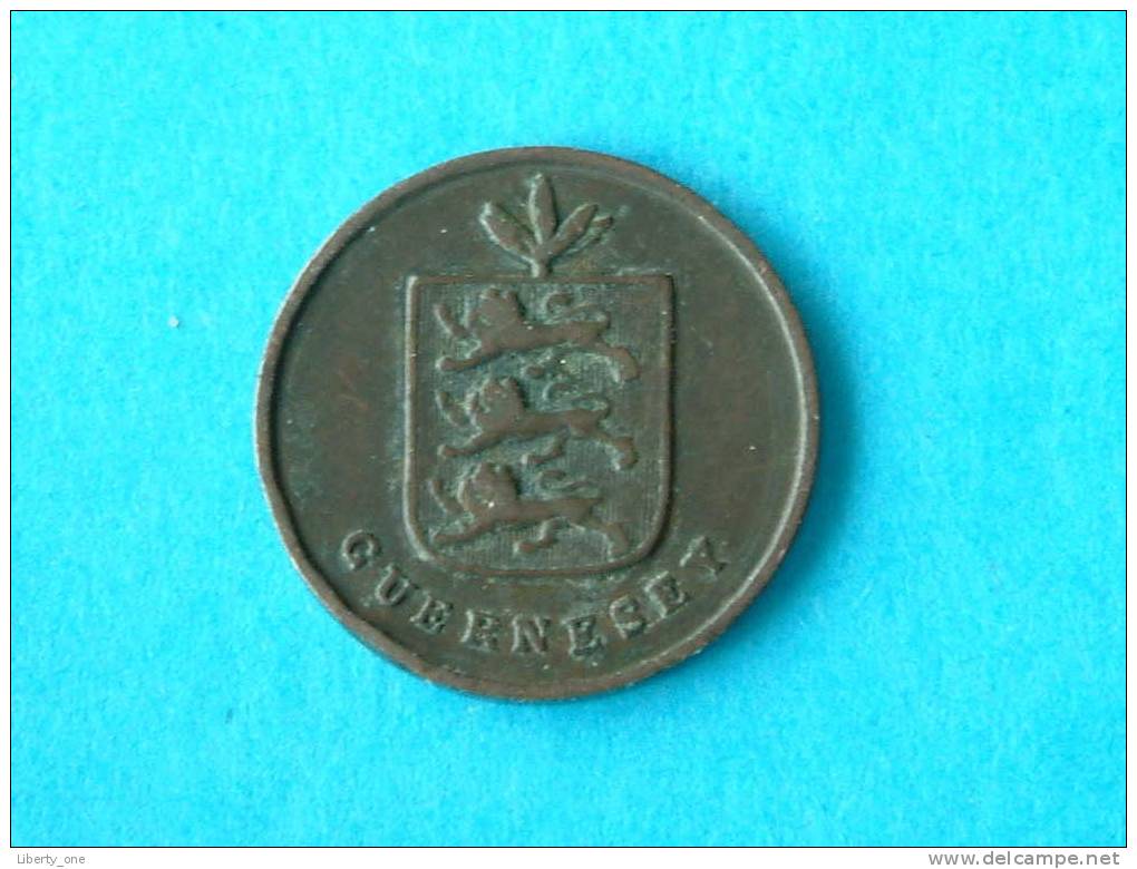 1830 - 1 DOUBLE / KM 1 ( For Grade, Please See Photo ) ! - Guernsey