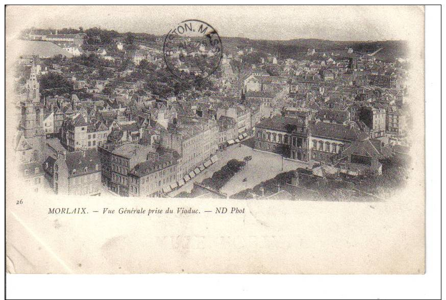 Morlaix -Vue Generale Prise Du Viaduc -gel.1901 - Morlaix