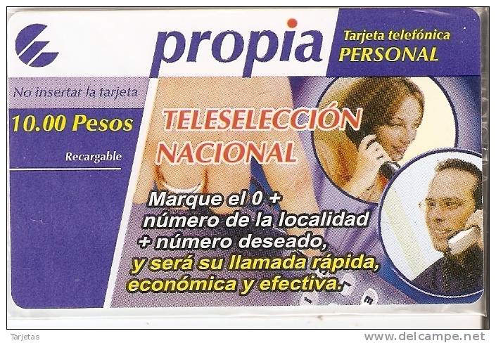 PR-015 TARJETA DE CUBA DE PROPIA DE $10 TELESELECCION NACIONAL  NUEVA-MINT - Kuba