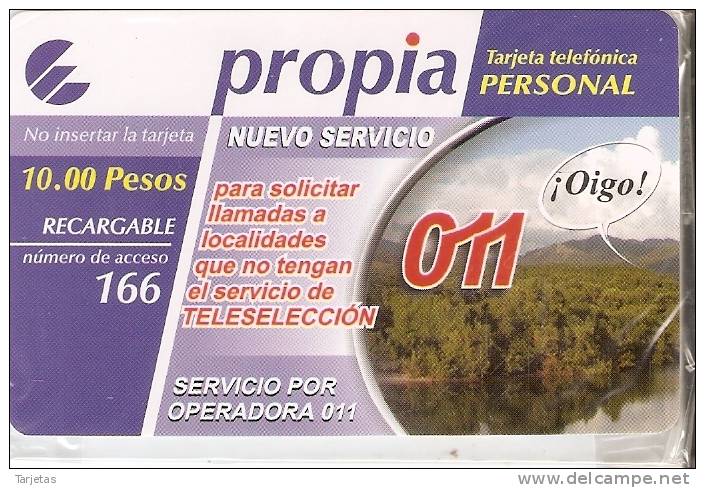 PR-016 TARJETA DE CUBA DE PROPIA DE $10 LLAMADAS 011 NUEVA-MINT - Kuba