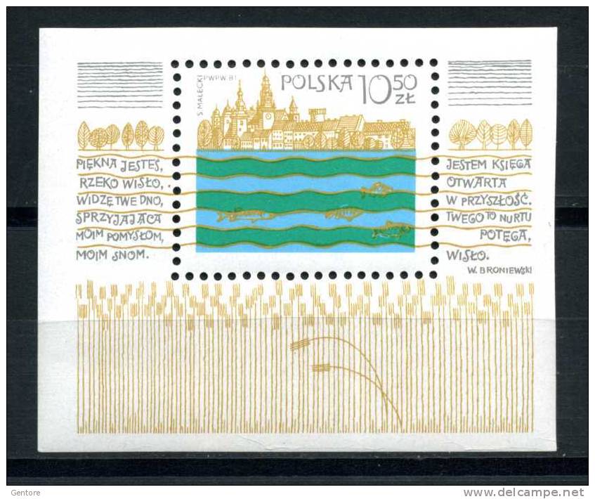 POLAND 1981 Water Purification   Yvert Cat N° Block  94   Mint Never Hinged - Nature