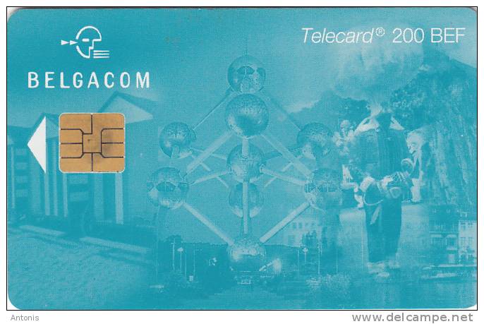 BELGIUM - Atomium 200 BEF, Exp. Date 31/05/01, Used - Con Chip
