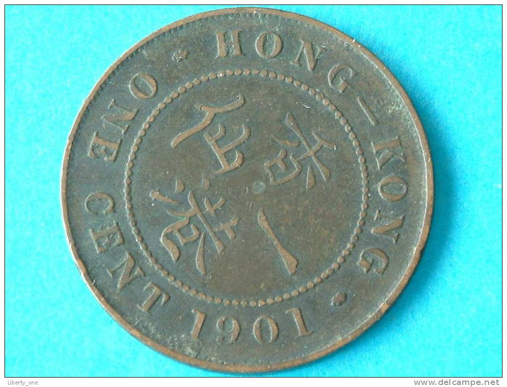 1901 H - ONE CENT - KM 4.3 ( For Grade, Please See Photo ) ! - Hong Kong