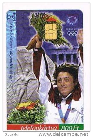 UNGHERIA (HUNGARY) - MATAV  (CHIP) - 2004 ATHENS: KRUTZLER ESZTER       - USED  -  RIF. 3581 - Giochi Olimpici