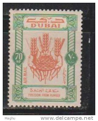 Dubai 1963 MNH, 70 Np , Freedom From Hunger, A Scan - Dubai