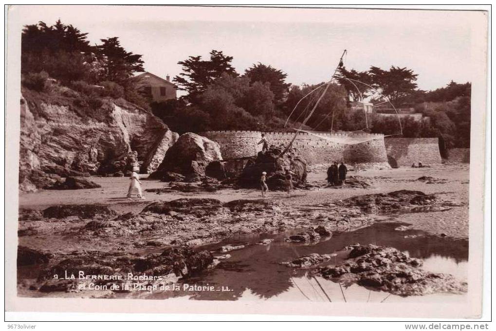 LA BERNERIE Rochers Et Coin De La Plage De La Patorie Carte Photo - Ancenis