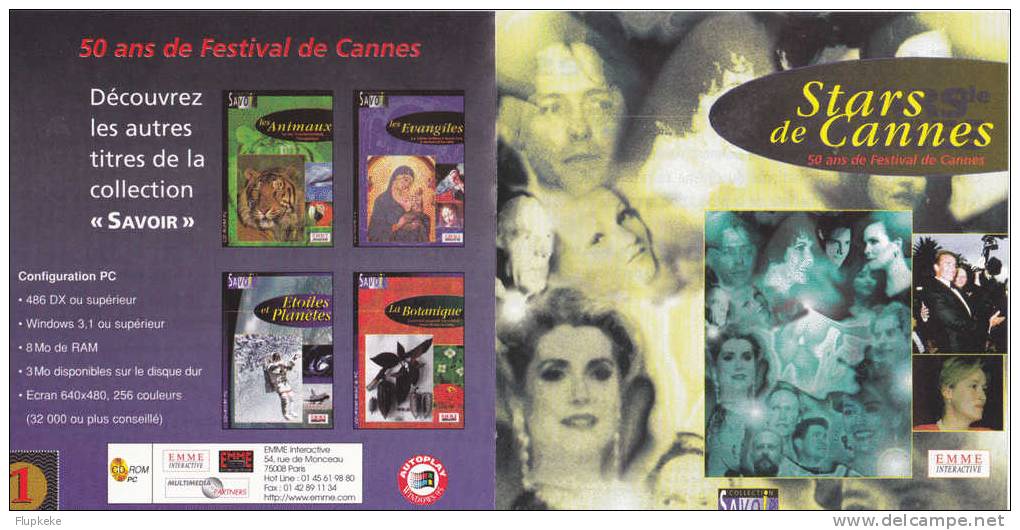 Stars De Cannes 50 Ans De Festival De Cannes Cd-Rom EMME Interactive 1997 - Film/ Televisie