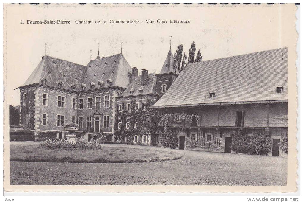 Fouron-Saint-Pierre / Voeren - Chateau De La Commanderie -  Vue Cour Intérieure /  Uit Plakboek - Fourons - Voeren