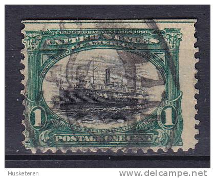 United States 1901 Mi. 132    1 C Panamerikanische Ausstellung In Buffalo Shiff "City Of Alpen" 3-Sided Perf. - Used Stamps