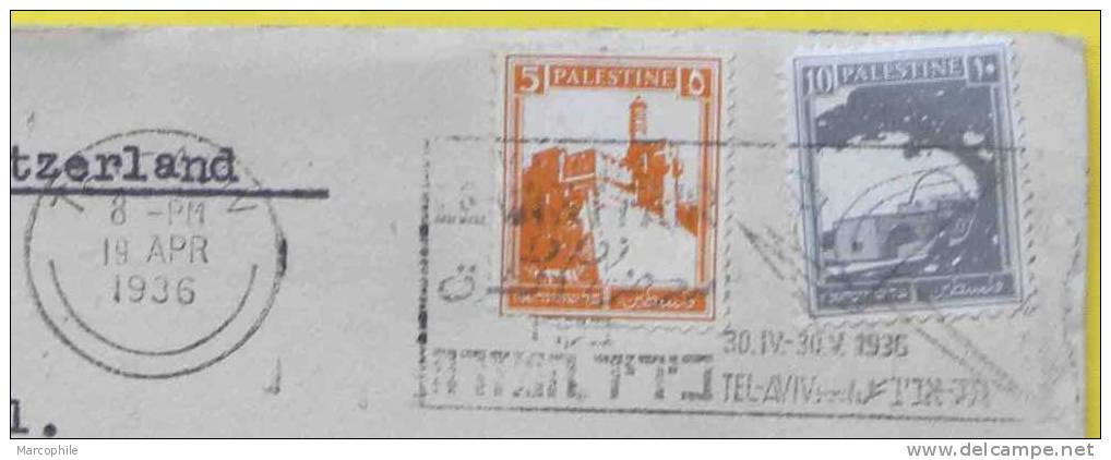 PALESTINE - ISRAEL / 1936 LETTRE AVION DE TEL AVIV POUR LA SUISSE  (ref 1634) - Palästina