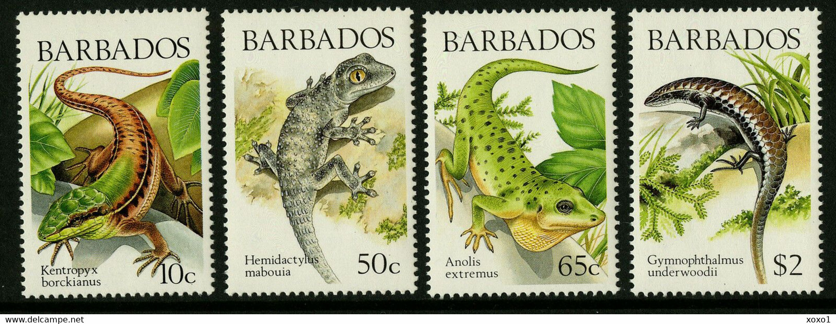 Barbados 1988 MiNr. 697 - 700 Reptiles 4v MNH** 20,00 € - Serpents