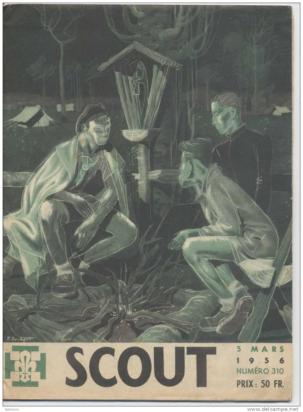 SCOUT AVEC DESSIN DE JOUBERT N°310 Mars 1956 - Altri & Non Classificati