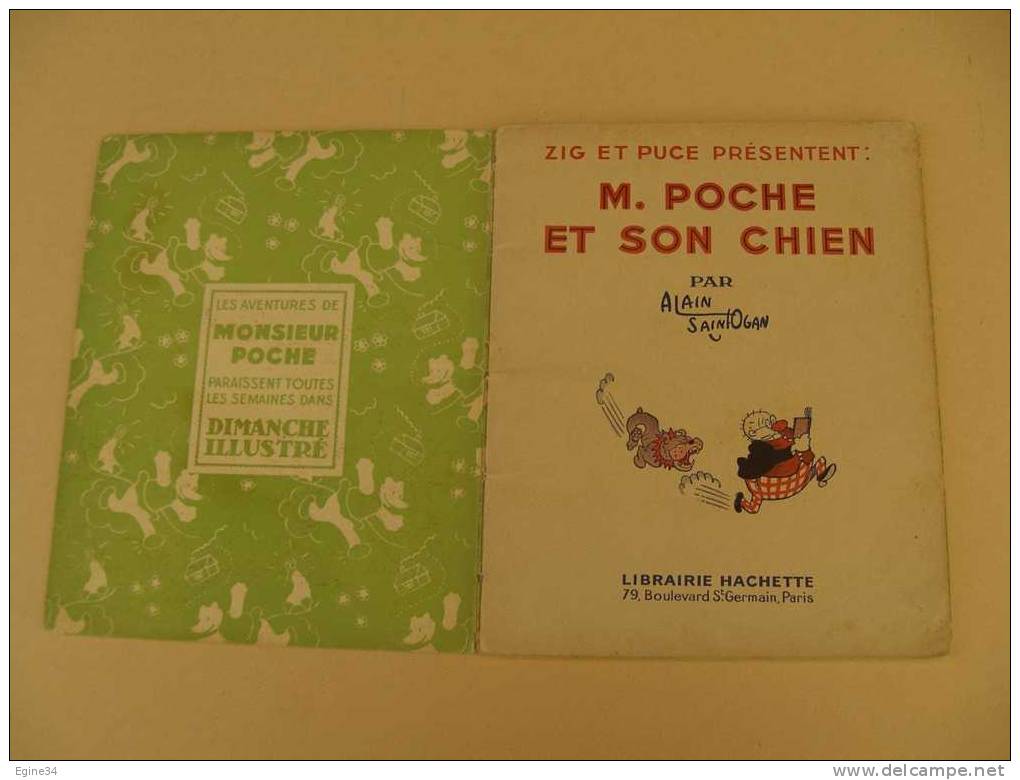ALAIN SAINT-OGAN  -  Zig Et Puce Présentent :  M. Poche Et Son Chien   - 1938 - - Zig Et Puce