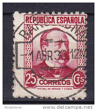 Spain 1933 Mi. 630      25 C Manuel Ruiz Zorilla Deluxe BARCELONA Cancel !! - Usados
