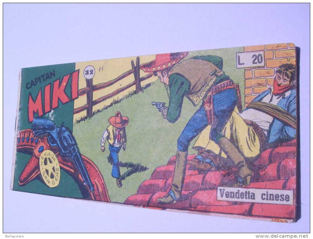 CAPITAN MIKI - XII° SERIE STRISCIA - N. 32 - Vendetta Cinese - 1956 ORIGINALE - Comics 1930-50