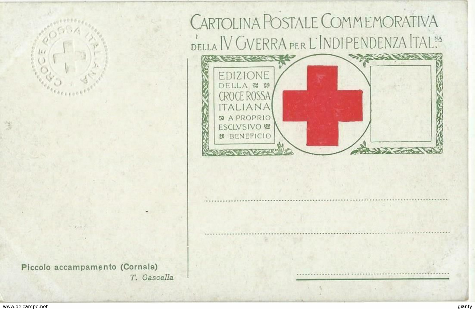 CORNALE PAVIA  CROCE ROSSA 1915 ILL CASCELLA T - Rotes Kreuz