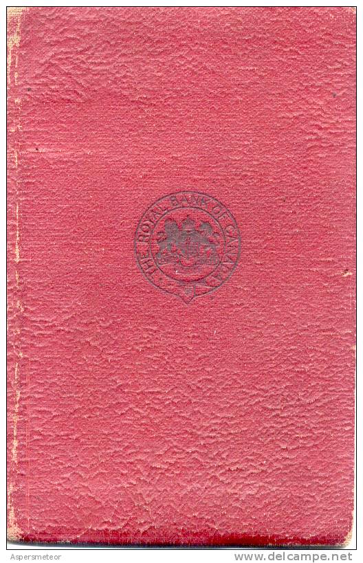 LIBRETA DE AHORROS ROYAL BANK OF CANADA AÑO 1928 MONTEVIDEO URUGUAY SAVINGS ACCOUNT - Andere & Zonder Classificatie