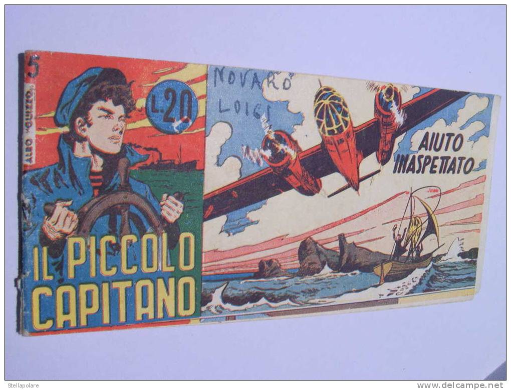IL PICCOLO CAPITAN N. 5 "AIUTO INASPETTATO" STRISCIA TOMASINA 1954 ORIGINALE - Classici 1930/50