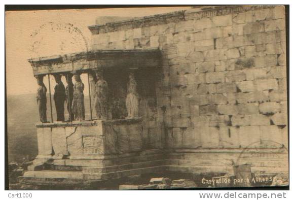 GREEK HELLAS ATENE ATHINAI CARYATIDE 1927 - Grecia