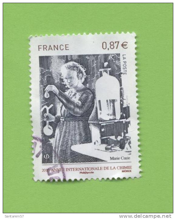 Timbre Oblitéré Used Stamp Année Internationale De La Chimie Marie Curie FRANCE 2011 - Gebraucht