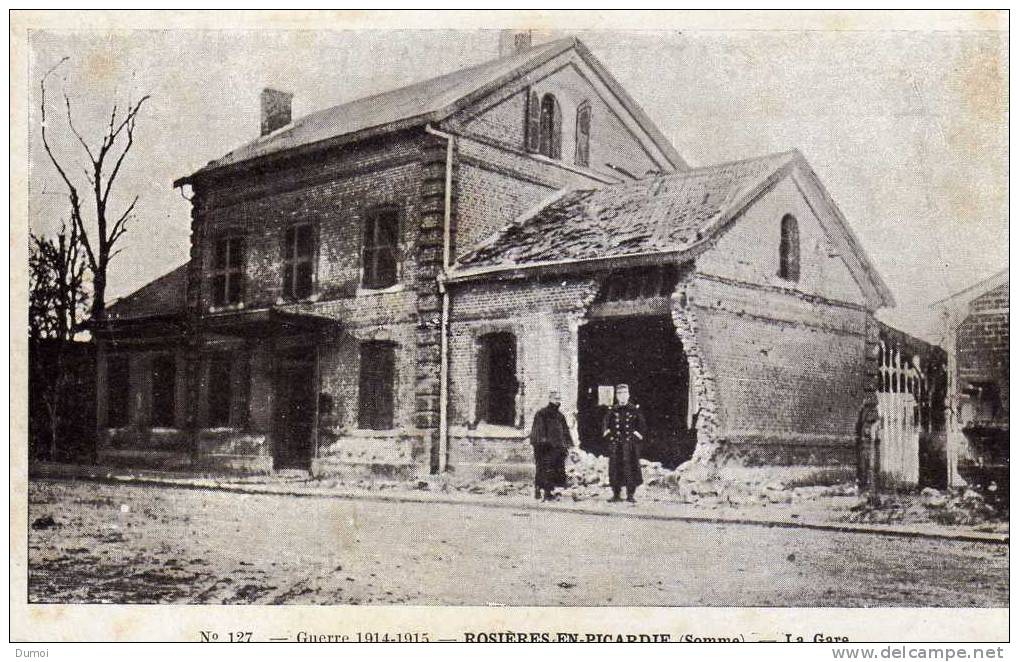 ROSIERES EN PICARDIE  (Somme)  -  La Gare - Rosieres En Santerre