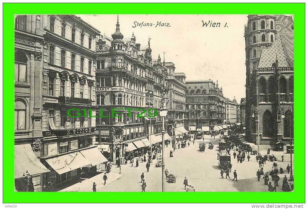 VIENNA, AUSTRIA - STEFANS PLATZ - ANIMATED - TRAVEL IN 1909 - - Vienna Center