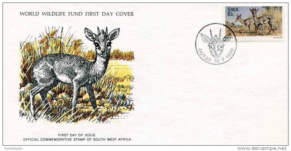 SWA 1976. Madoqua Kirki. Kirk Dik Dik. Dik Dik De Kirk. Antelope. Outjo. FDC WWF. Good. New! - Wild