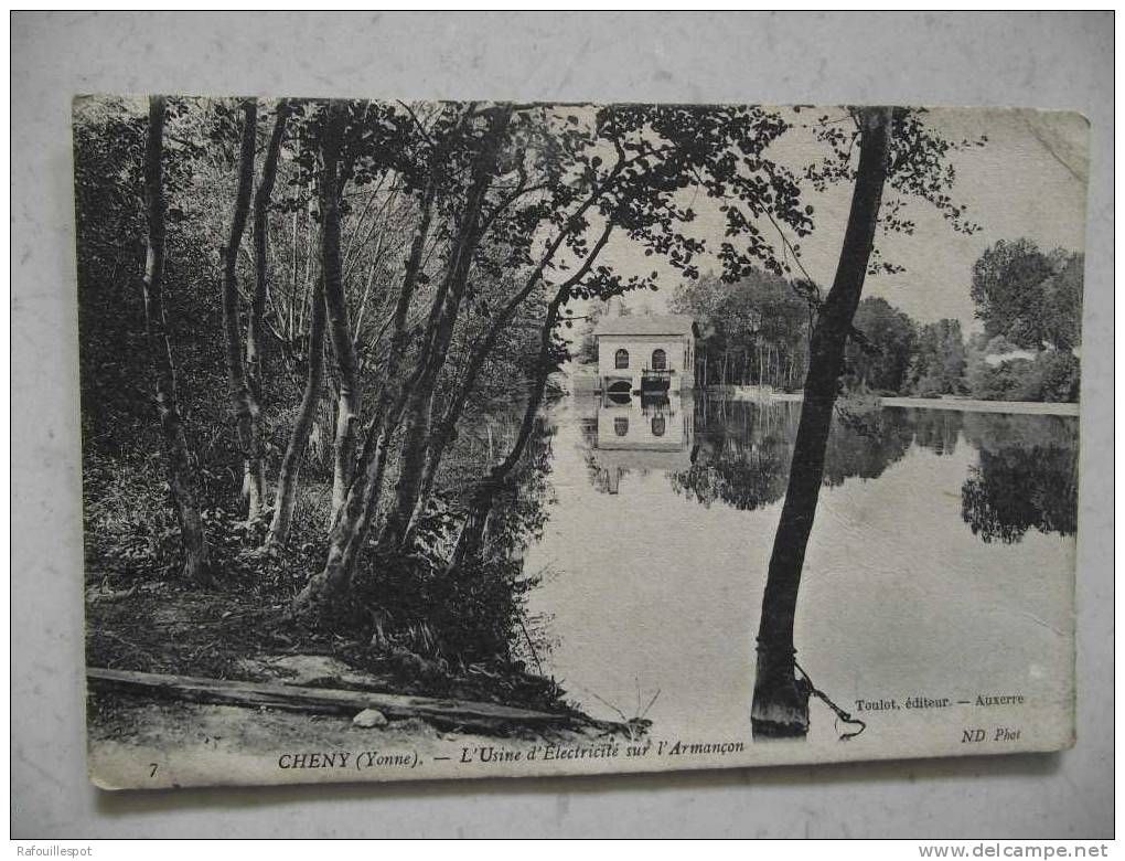 Cpa Cheny L'usine D Electricité Sur L'armançon - Cheny