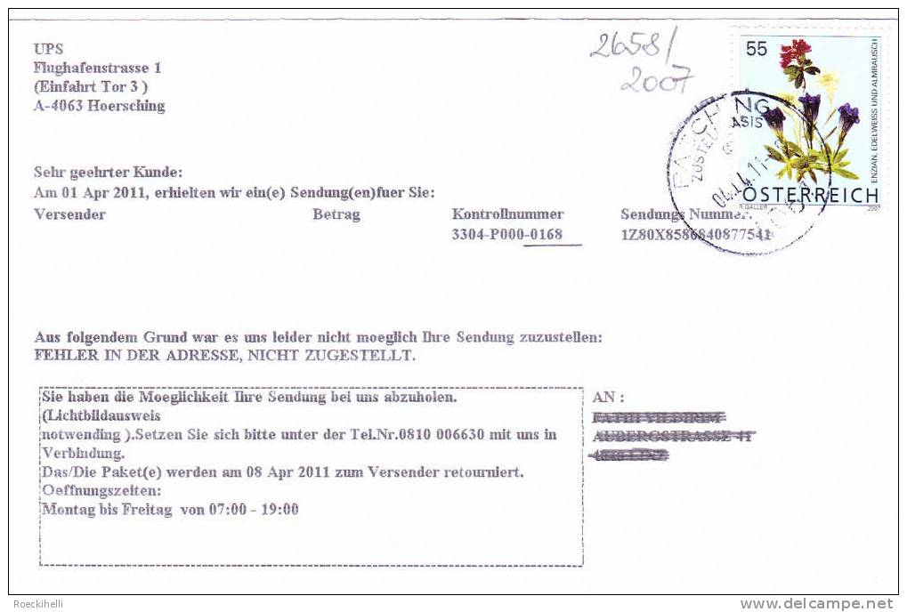 28.3.2011 -  Bedarfs-Beleg  Mit  DM D. Post  (ANK 2658)  -  Siehe Scan  (Bb 2658 2007 0168) - Lettres & Documents