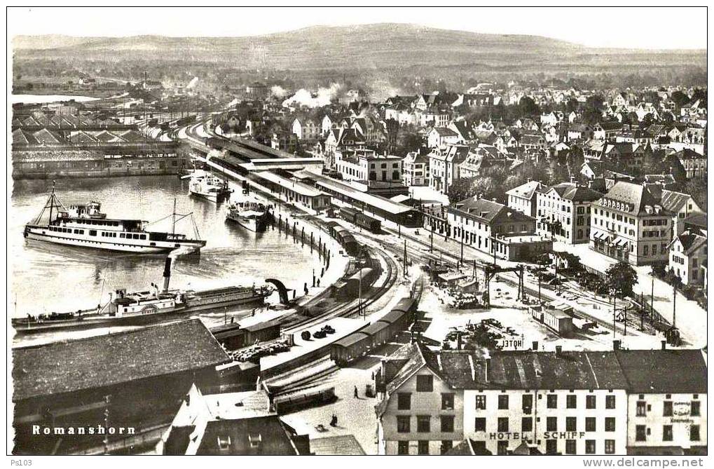 Suisse - Romanshorn (TG) - Gare Et Port / Bahnhof Und Hafen - Romanshorn