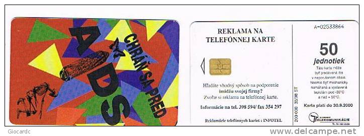 SLOVACCHIA (SLOVAKIA) - SLOVENSKE TELEKOMUNIKACIE - 1998 AIDS       33/98 ST  - USED  -  RIF. 3196 - Slowakije