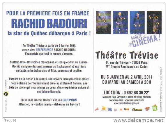 CP56 - RACHID BADOURI Star Du QUEBEC à PARIS - Theatre TREVISE - Artistes