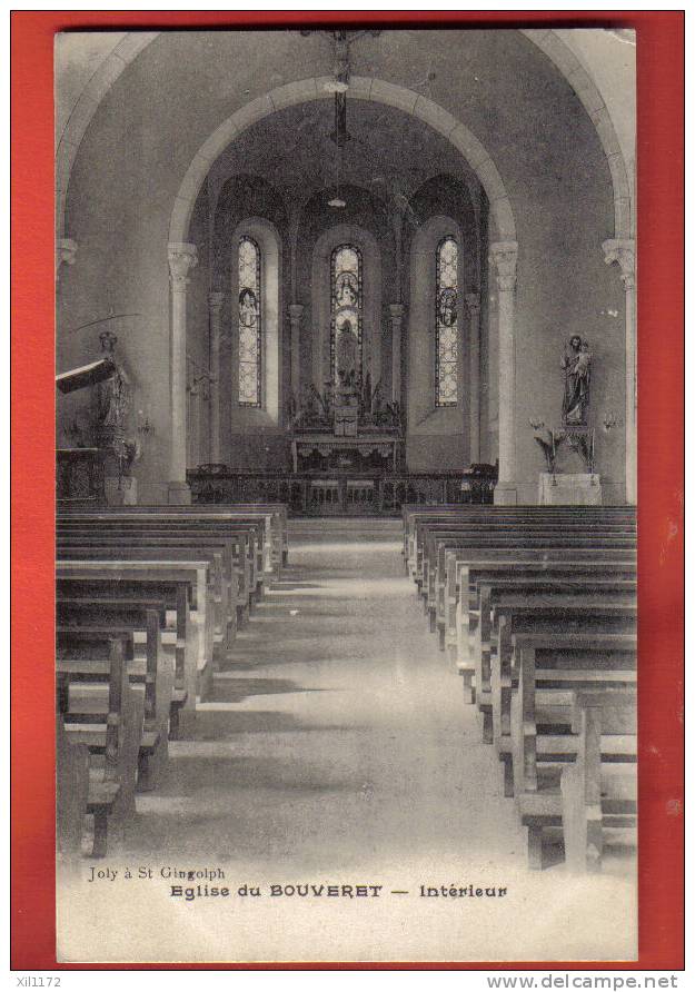 L899 Eglise Du Bouveret, Intérieur.Cachet St Maurice 1925. Circulé. Joly - Saint-Maurice