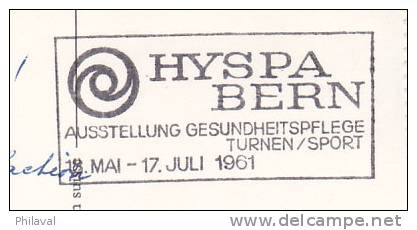 Flamme HYSPA BERN 1961 Sur Carte Postale 10 X 15 Cms., Oblitérée Le 23.VI.1963 - Postage Meters