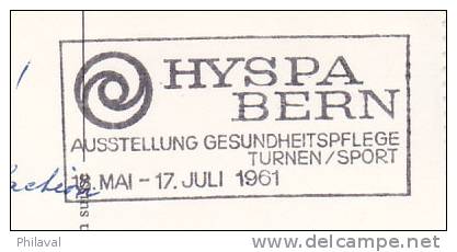 Flamme HYSPA BERN 1961 Sur Carte Postale 10 X 15 Cms., Oblitérée Le 23.VI.1963 - Affranchissements Mécaniques