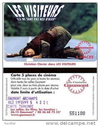 @+ CINECARTE Gaumont - Les Visiteurs I1 - Salle Archamps (Haute Savoie) - Bioscoopkaarten