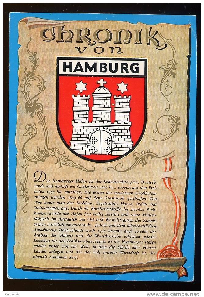 CPM Allemagne  HAMBURG Chronik  HAMBOURG  Historique - Harburg