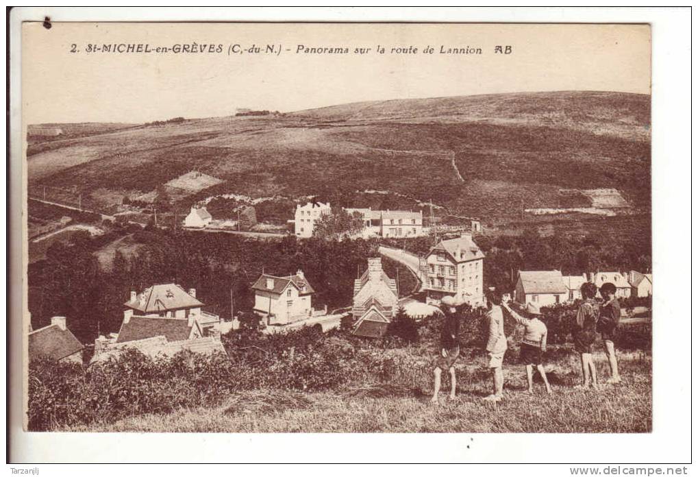 CPA De Saint Michel En Grève (Côtes D'Armor 22): Panorama Sur La Route De Lannion - Saint-Michel-en-Grève