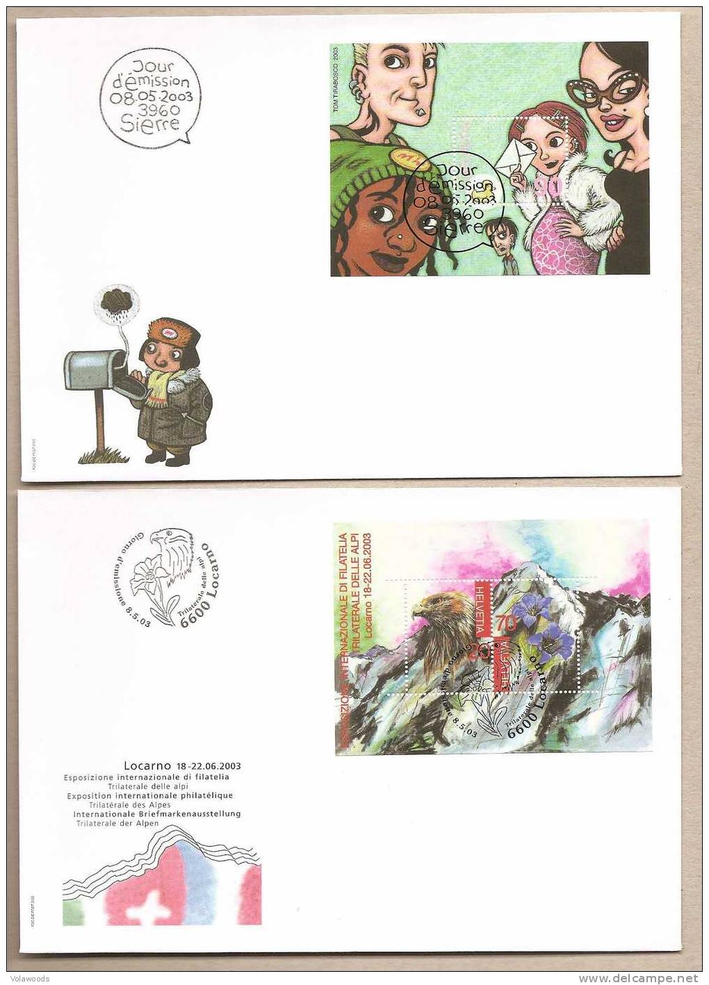 Svizzera - Annata 2003 Completa Su Buste FDC (23pz.) - Alto Valore Di Catalogo - Storia Postale