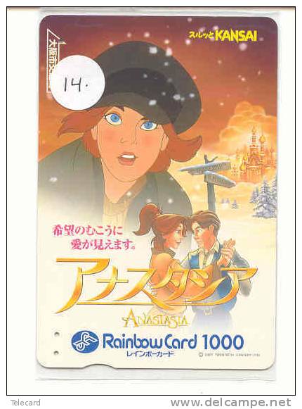 Carte Prépayée Japon (14) DISNEY JAPAN PREPAID CARD * ANASTASIA * EIFFEL * FILM MOVIE CINEMA KINO - Disney