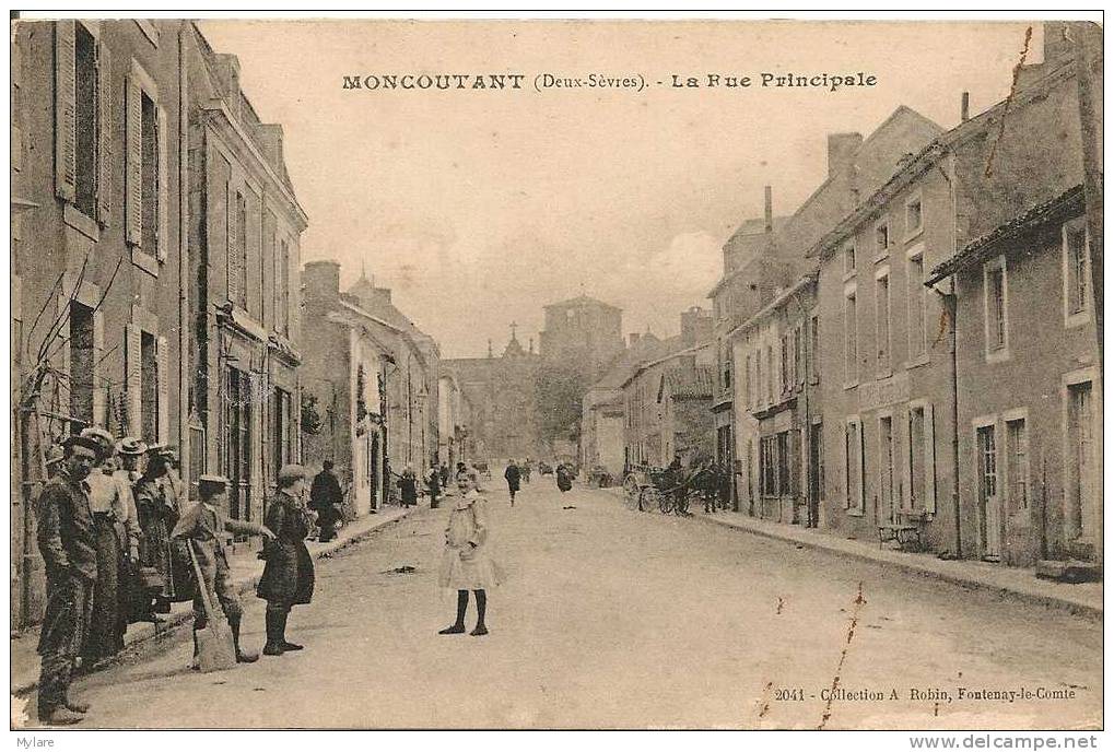 Cpa Moncoutant Rue Principale - Moncoutant