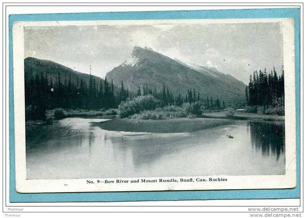 BANFF  -  Can. Rockies  -  Bow  River  And Mount Rundle - 1919 -  ( Petites Traces De Pliure Angles ) - Banff