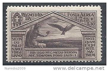 1930 REGNO VIRGILIO POSTA AEREA 7,70 £ MNH ** - RR8558 - Posta Aerea