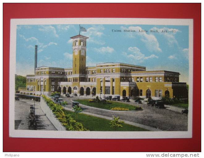 Depot-Train Station--     Little Rock AR  Union Station  Vintage Wb---===ref 187 - Little Rock