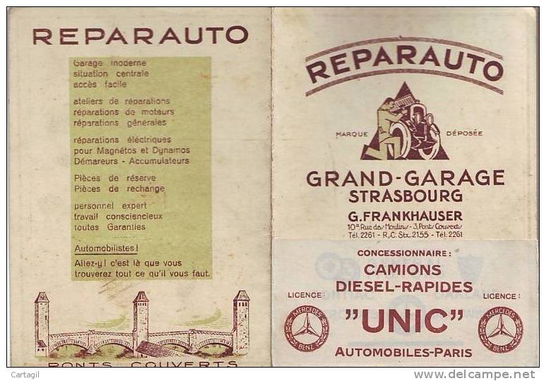 B169 Dépliant Publicitaire REPARAUTO Strasbourg - Pubblicitari