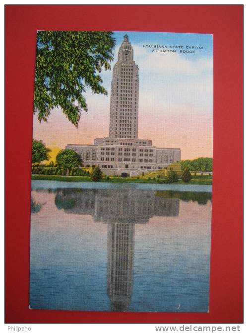 Baton Rouge La  State Capitol   Linen---===ref 188 - Baton Rouge